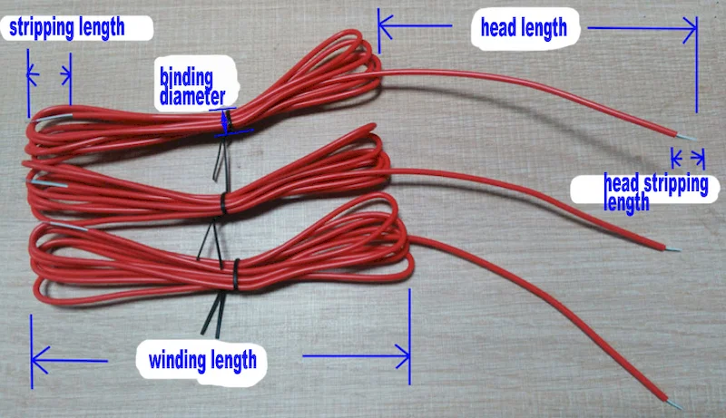 عينة من آلة تجليد لف قطع سلك الطاقة الأوتوماتيكية الكاملة WPM-CRT-03M ، آلة ربط شريط قطع الكابلات ، آلة تجليد شريط القطع الأوتوماتيكية ، آلة تجليد كابل سلك الطاقة
