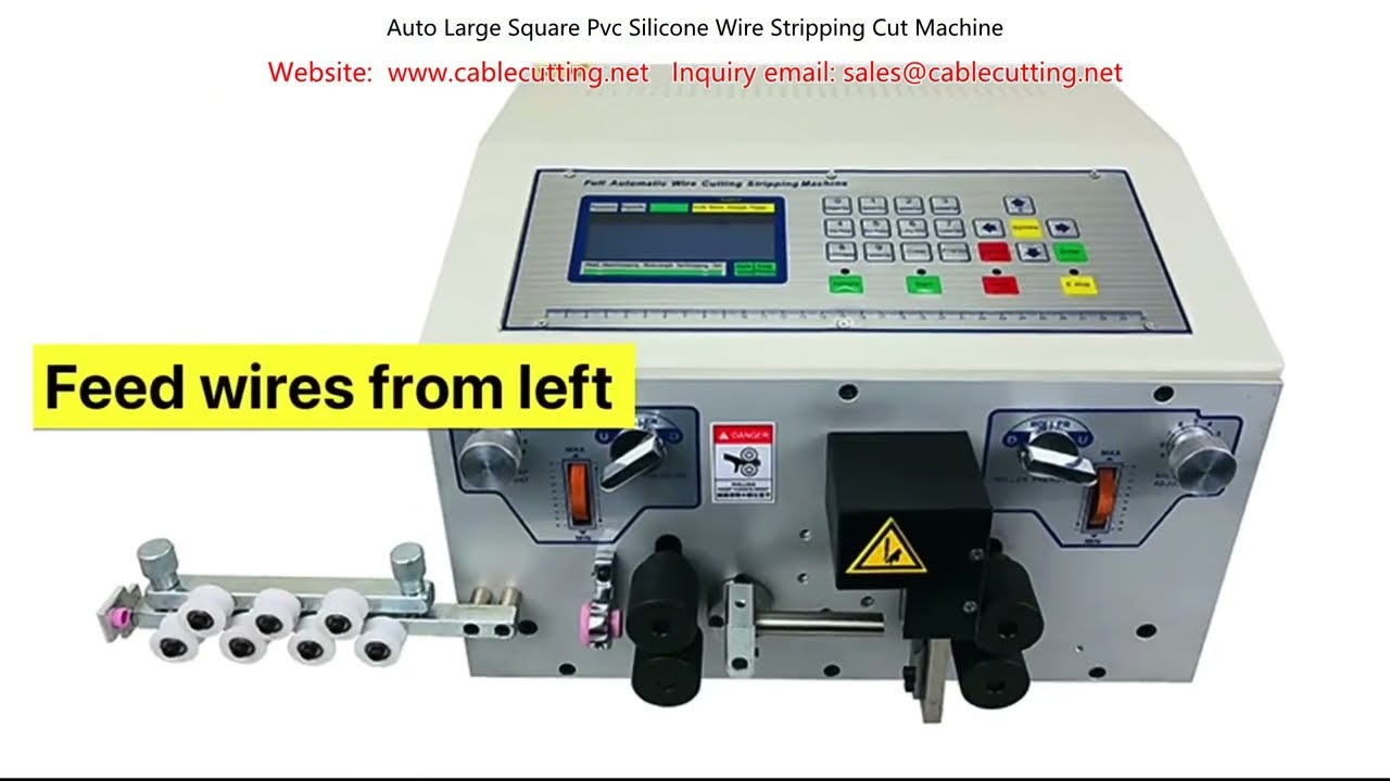 Automatic Large Square PVC Silicone Wire Stripping and Cutting Machine