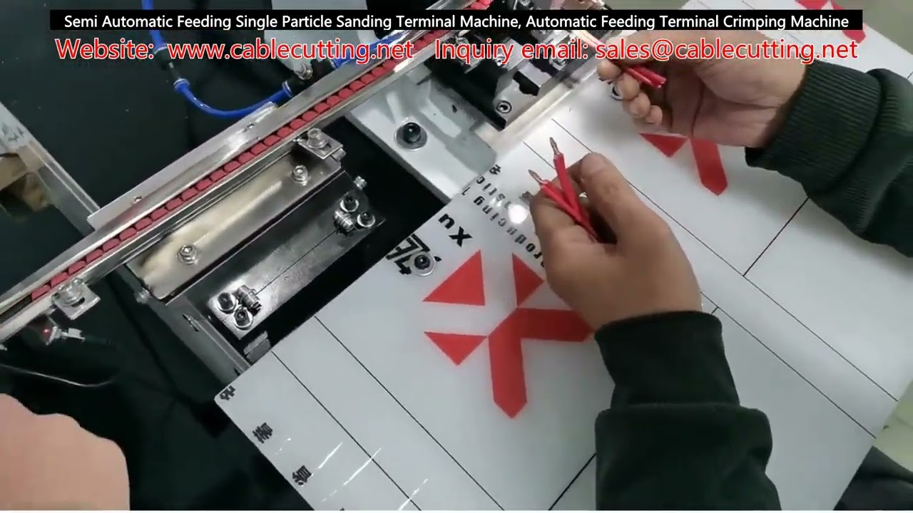 Semi-Automatic Feeding Single Particle Sanding Terminal Machine with Automatic Crimping