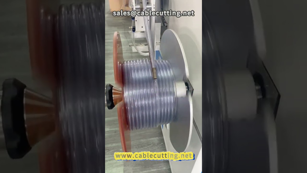 ماكينة لف خرطوم PVC و أنابيب PE - 8 محطات لف آلي مع عدّاد | آلة لف الخراطيم المموجة