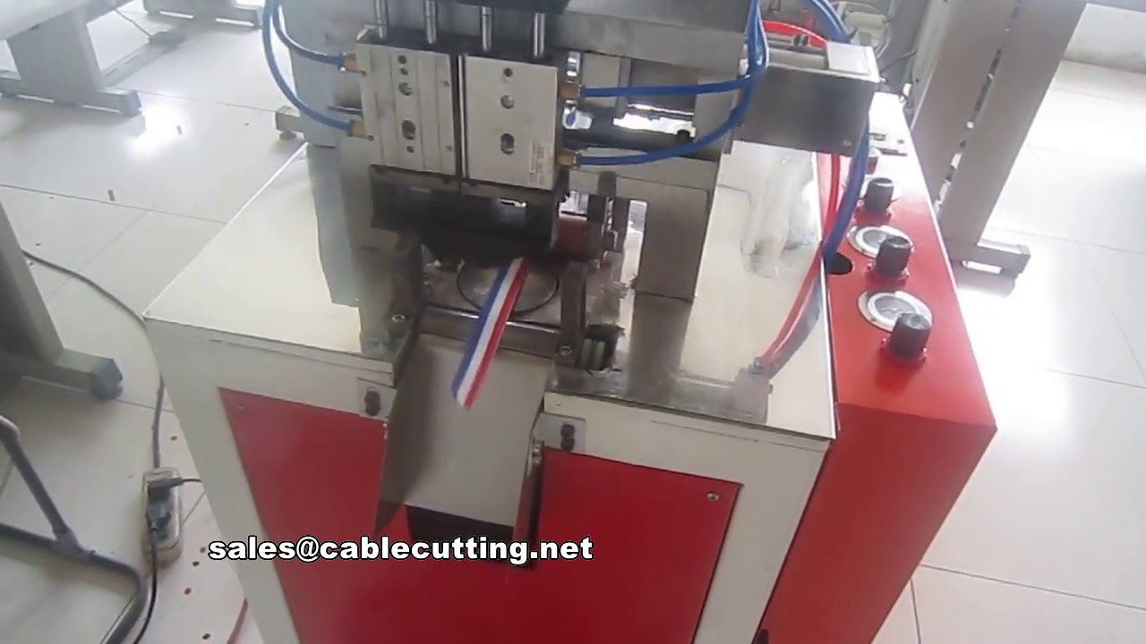 Ultrasonic Double Knife Ribbon Cutting Machine for Trapezoid Shapes