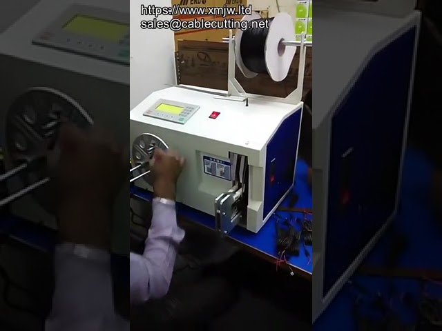 Semi-Automatic USB Data Cable 8-Shape and O-Shape Winding and Tying Machine with HD Touch Screen