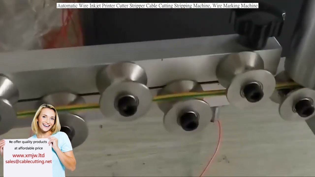 Automatic Wire Inkjet Printer Cutter Stripper Cable Cutting Stripping Marking Machine