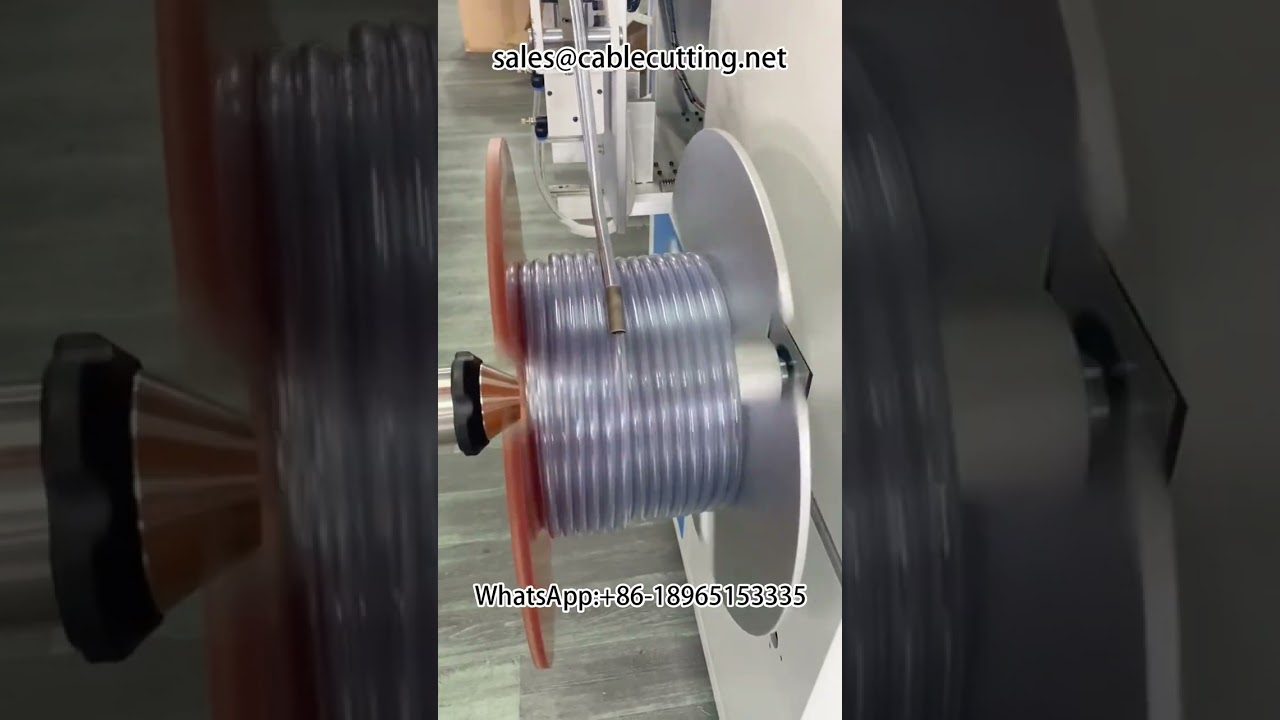 آلة عد ولف خراطيم PVC وأنابيب PE مع عداد أمتار دقيق - ماكينة إعادة لف وإنتاج الأسلاك