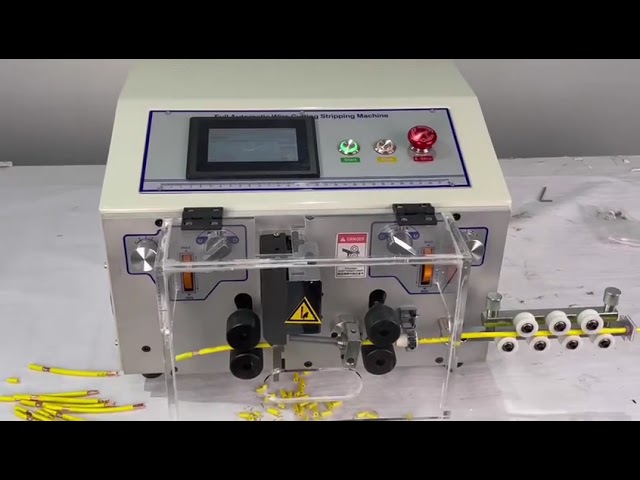 SWT-508-JE-JES Wire Cable Cutting Stripping Peeling Machine for 0-1-8mm2 AWG8-AWG28 with Straightener