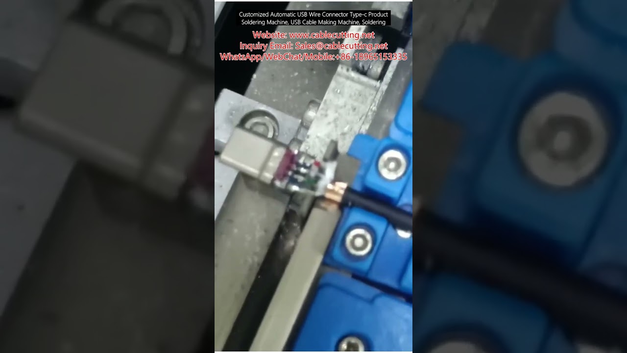 Customized Automatic USB-C Wire Connector Soldering Machine | USB Cable Making Machine